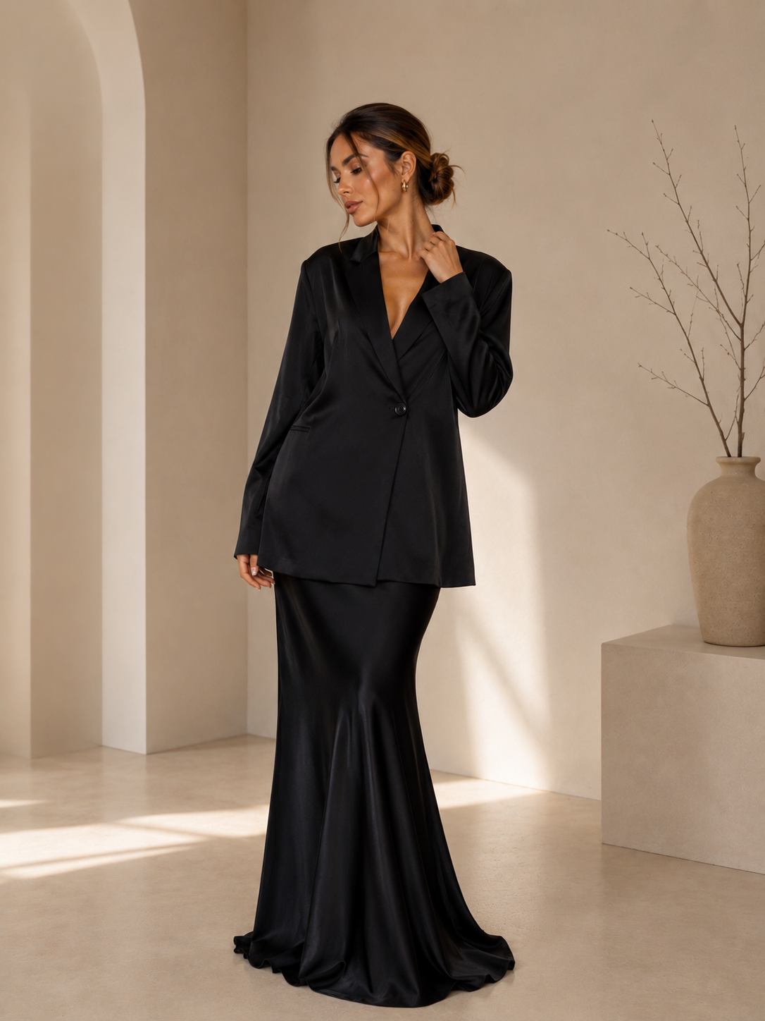 Midnight Satin Set