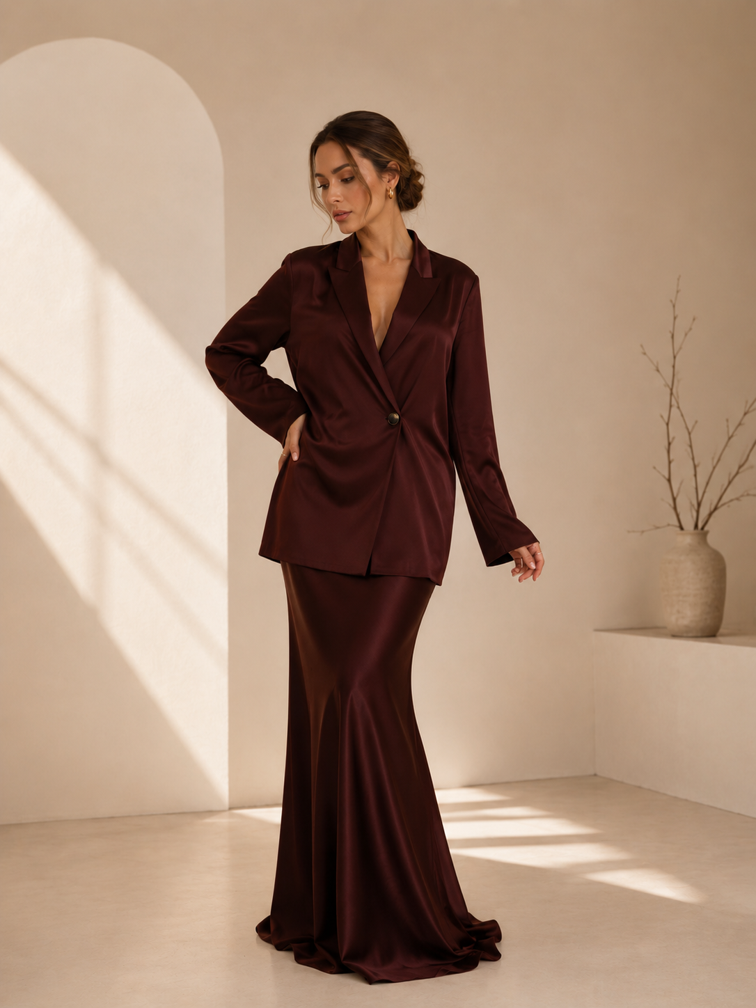 Midnight Satin Set