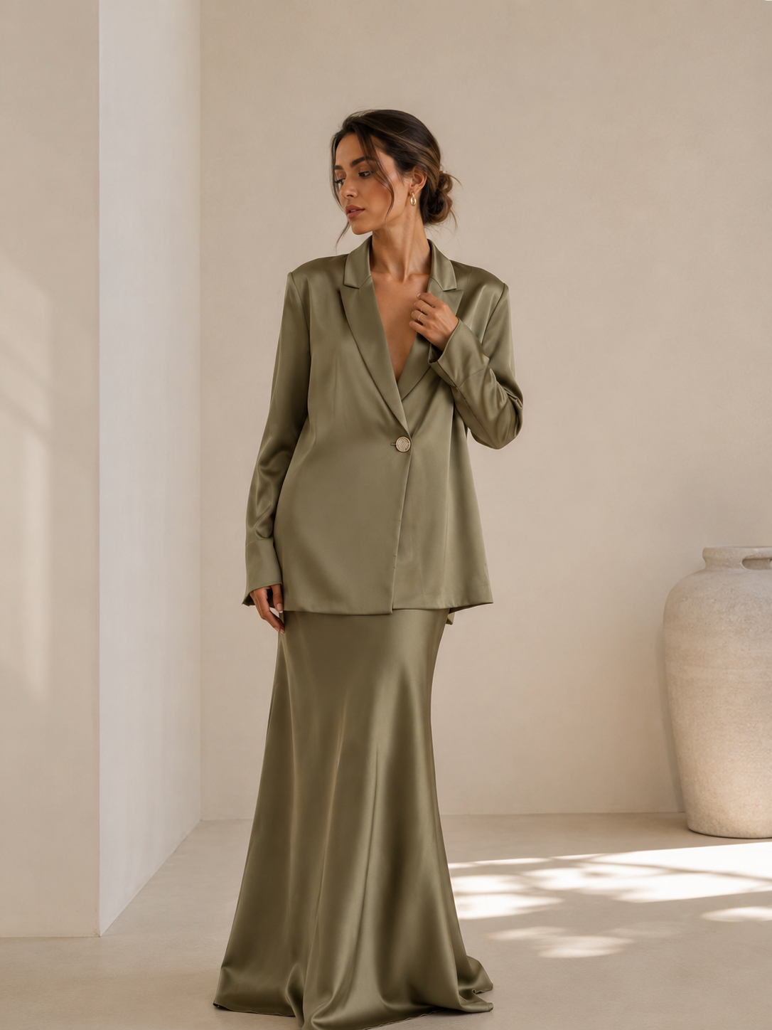 Midnight Satin Set