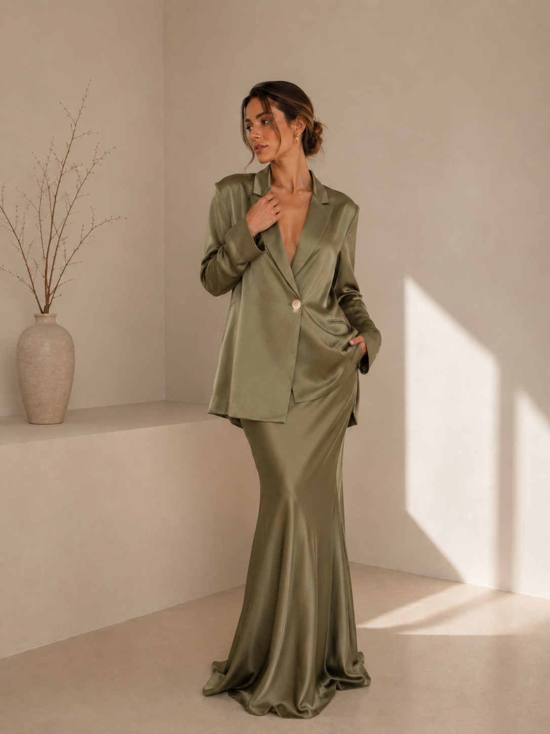 Midnight Satin Set
